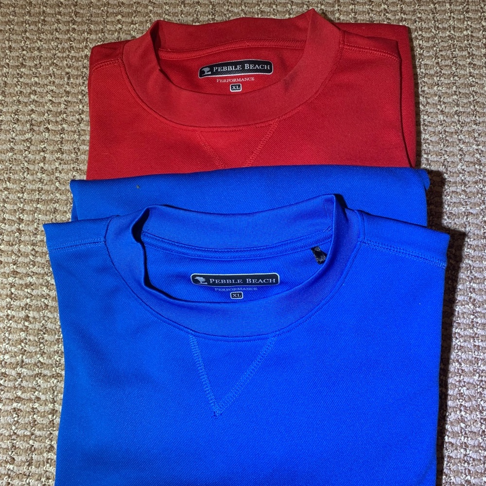 Pebble Beach Performance Crew Neck Sweatshirts